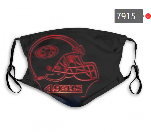 NFL 2020 San Francisco 49ers #2 Dust mask with filter->nfl dust mask->Sports Accessory